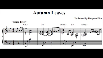 [Jazz Standard] 'Autumn Leaves' for solo piano (sheet music)