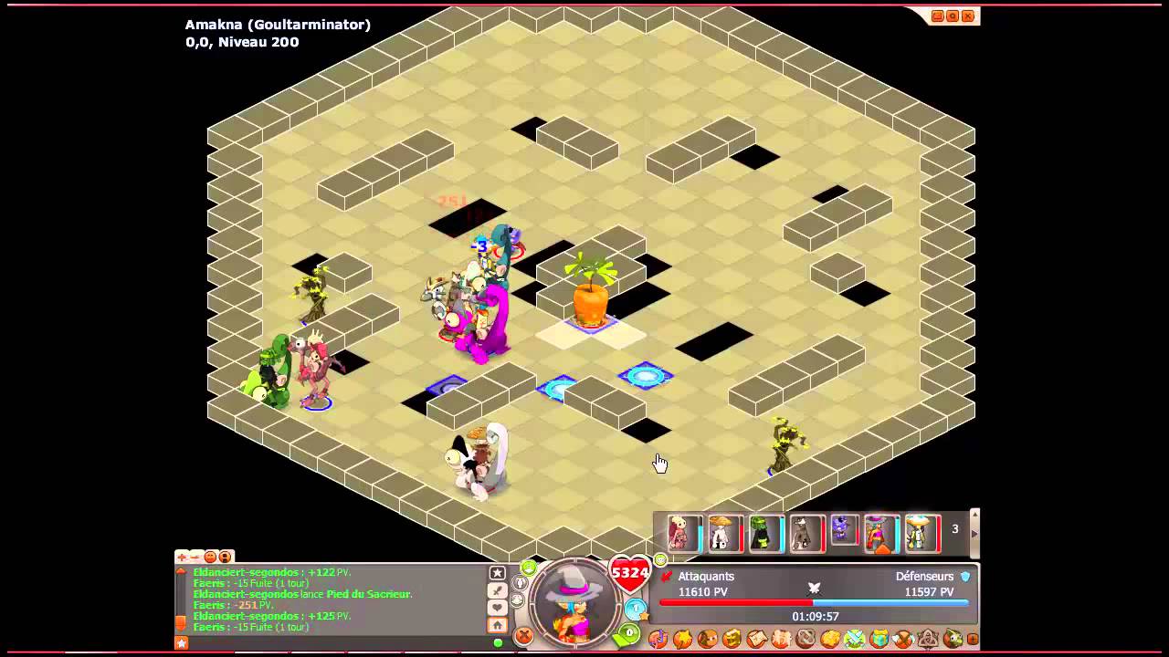 [Dofus] Koli:200 (Elio , Sadi , Sacri) vs (Eca , Iop , Eca)