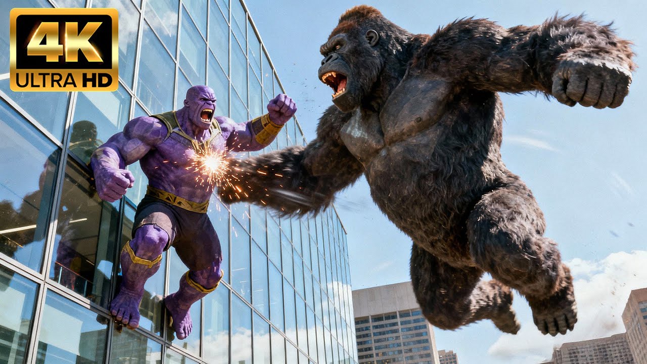King Kong vs Thanos – Epic Battle in the Jungle | Cinematic 4K