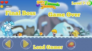 Billy And Friend Jungle Adventure Game Level 7-15 Final Boss Game over #gaming #youtube screenshot 5