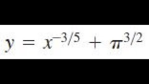 y = x^-3/5 + pi^3/2, find the derivative