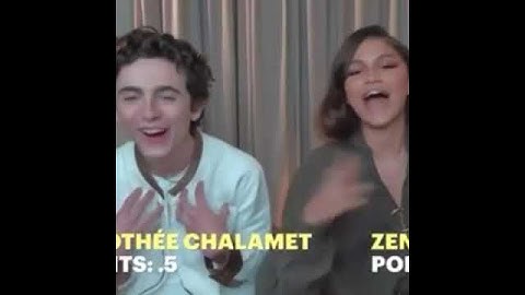 Timothèe Chalamet and Zendaya Guess Olivia Rodrigo Song On A Game