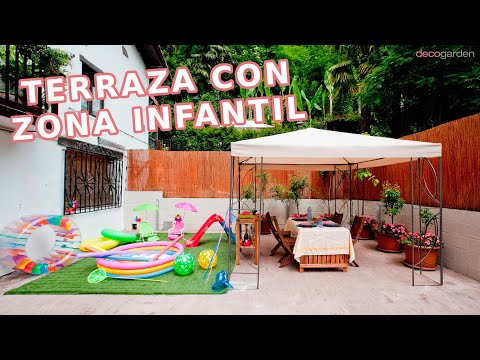 TERRAZA con zona recreativa INFANTIL // Decorar la terraza con Decogarden