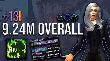 +13 Halls of Atonement Affliction Warlock 9.24M Overall M+ POV | 11.2 (S3 TWW)