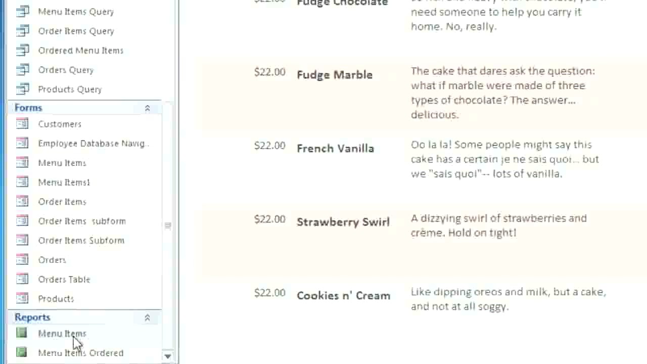 MS Access 2010 Lesson 4 Working with Databases