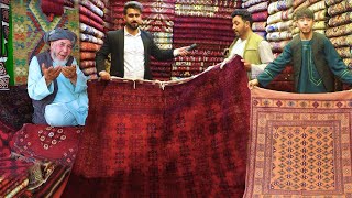 Afghani carpet, گزارش منصور، بازار قالین افغانی، قالین مور افغانی