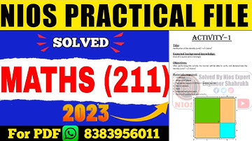 How to Make Nios Maths Practical File Class 10 English Medium |Nios Maths Solved Practical File 2023