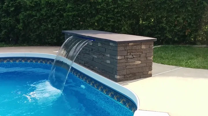 Modern swimming pool waterfall kit
