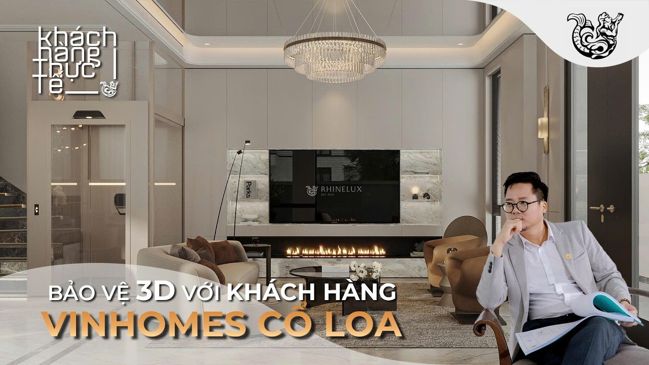 Bảo vệ thiết kế 3D biệt thự song lập Vin Cổ Loa