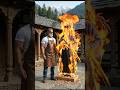 Anime Fire Turned This Statue Alive | Demon Slayer New Session #shorts #woodworking #demonslayer