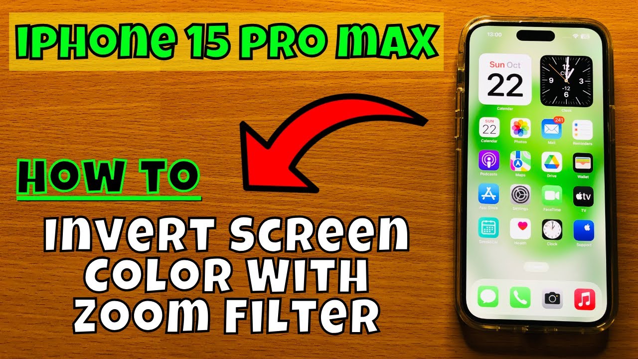 iPhone 14's/14 Pro Max: How to Invert Screen Color With Zoom Filter 