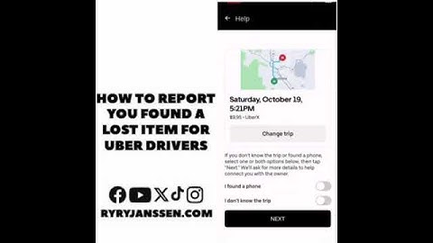 How to report you found a lost item for Uber drivers