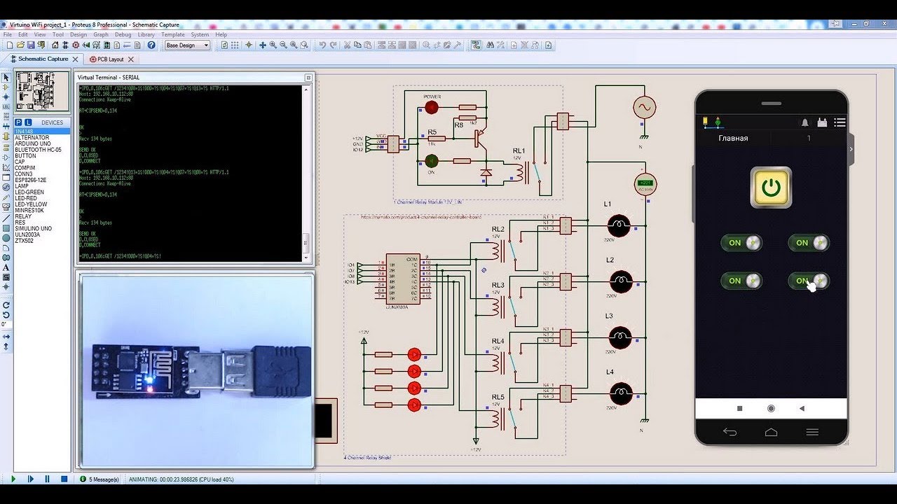 Virtuino Proteus Esp8266 Youtube