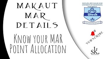 MAKAUT MAR Details 2021 PART 1 | MAKAUT MAR Point  | MAKAUT MAR Points Marking 2021 | SK EDUINFO