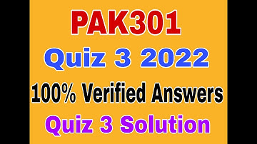 PAK301 Quiz 3 2022|Pak301 Quiz no 3 2022|Pak301 quiz 3 2022|Pak301 quiz no 3 Solution 2022
