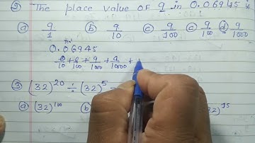 The place value of 9 in 0.06945 | Solve the following