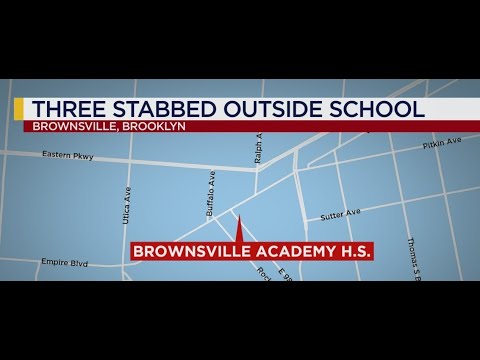 3 stabbed outside Brooklyn high school: sources