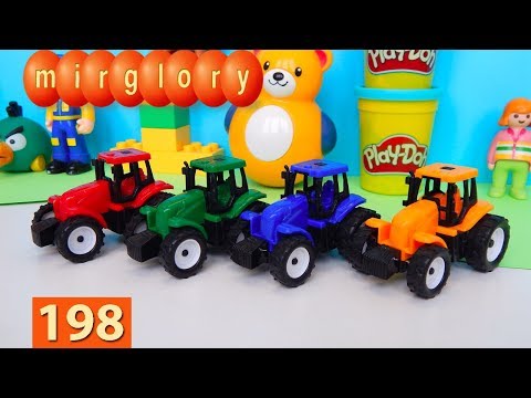 Учим цвета Мультфильм про трактор Город машинок 198 серия Развивающие мультики про машинки для детей