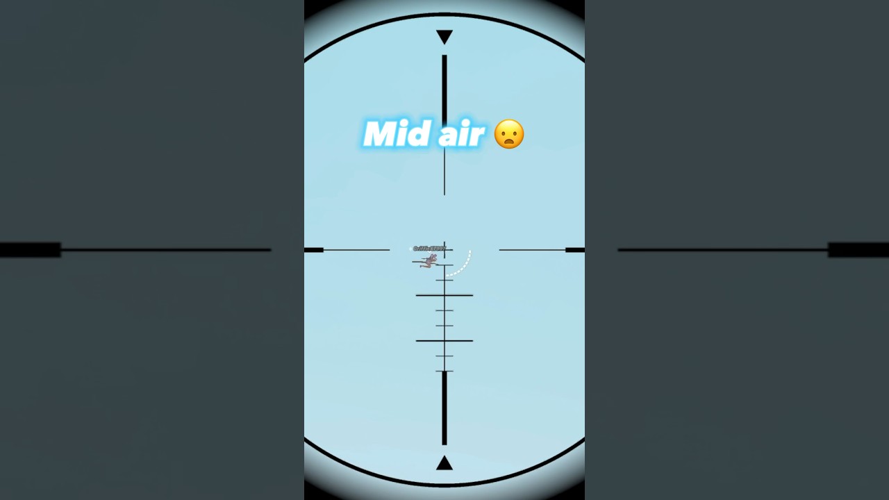 I sniped him in mid air 😦 