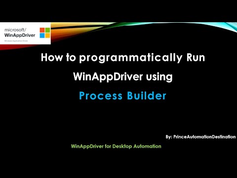 3.1 How to programmatically run Win App Driver through Process Builder