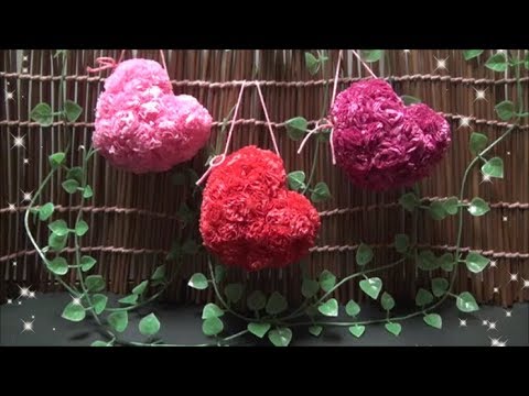 Diy ペーパーフラワーでかわいいハートの作り方 How To Make A Cute Heart With A Paper Flower Youtube