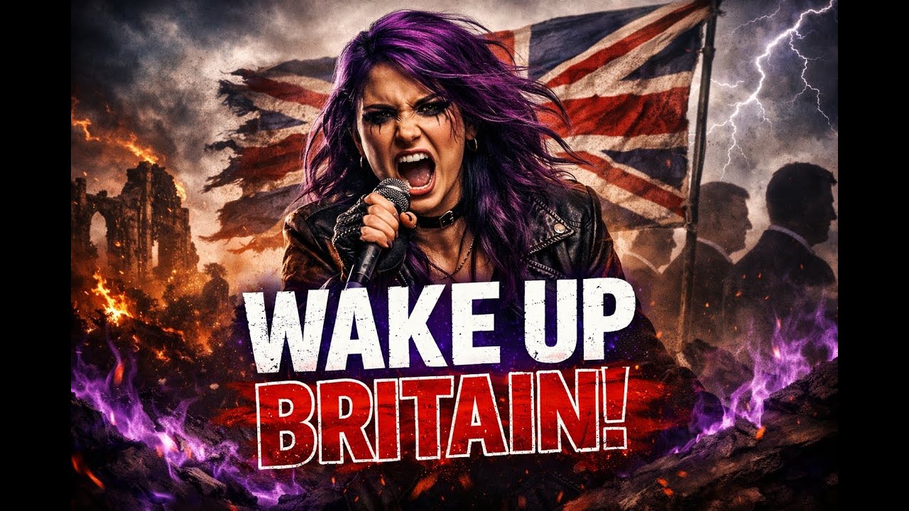 Purple or Blue Wake Up Britain NOW, Powerful Gothic Protest Anthem, Amelia Calls for Action UK