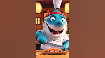 shark as SuChi chef #GiggleBoom #funnyai #3DAnimation #AnimalJobs #YouTubeShorts #ViralShorts