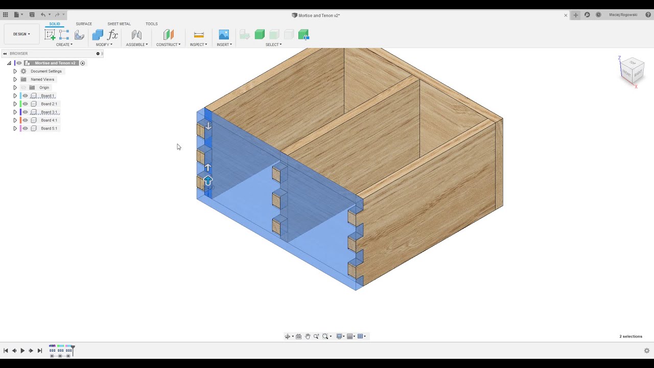 Mortise and Tenon AddIn for Fusion 360 YouTube