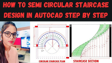 How to semi circular staircase design in AutoCAD step by step