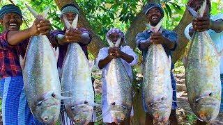 Boneless Fish Pepper Fry | Giant Trevally Fish Cutting & Cooking | Easy And Simple Fish Fry Recipe