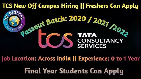 TCS Off Campus drive for freshers || TCS jobs for freshers || TCS recruitment 2022 for freshers