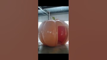 Sản xuất mô hình 3D quả bí siêu to khổng lồ bằng composite #frp #composite #sculpture #3d #3dart