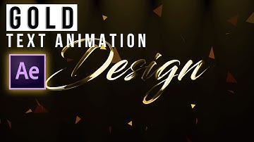Gold Text Animation in After Effects - After Effects Tutorial - No Third Party Plugin 100%
