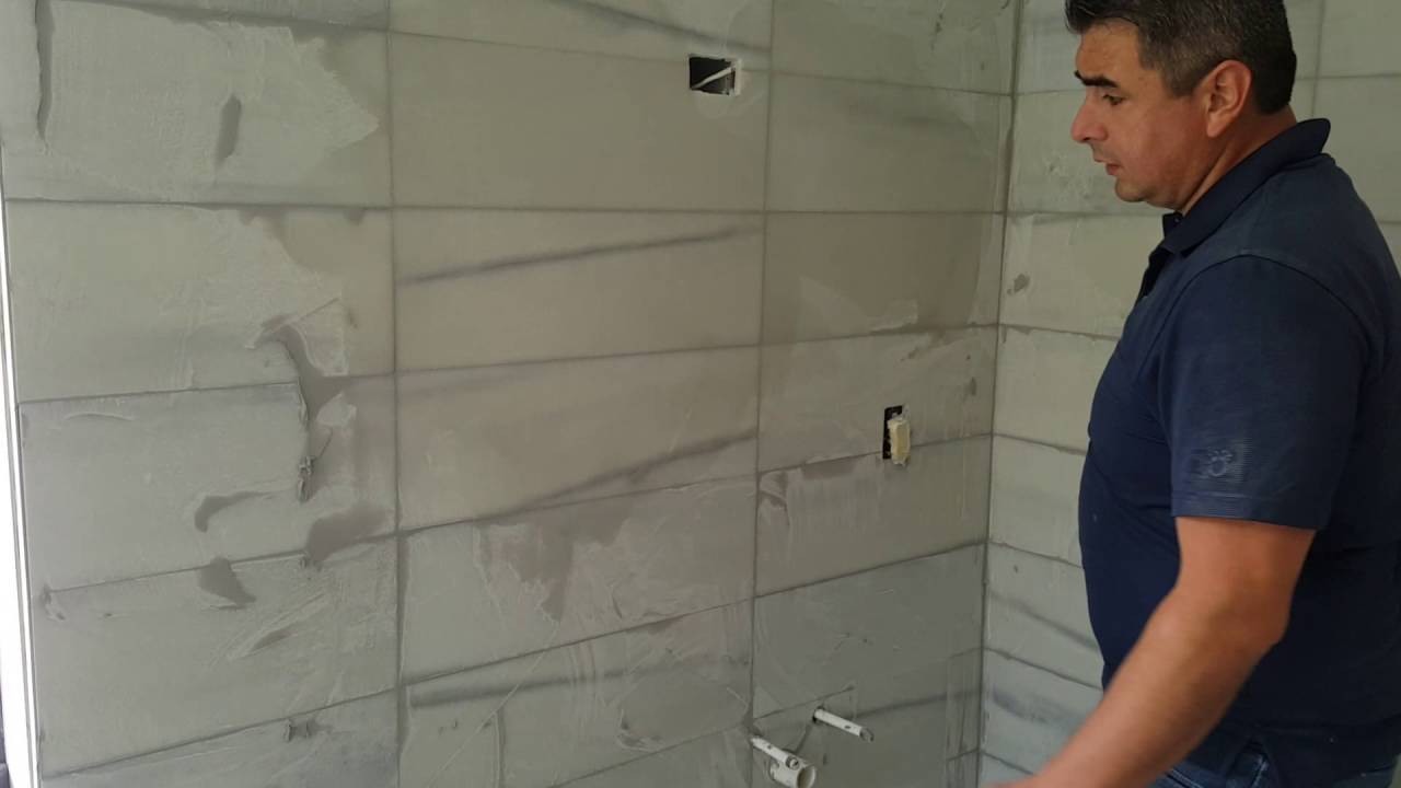 How to grout marble tiles on walls YouTube