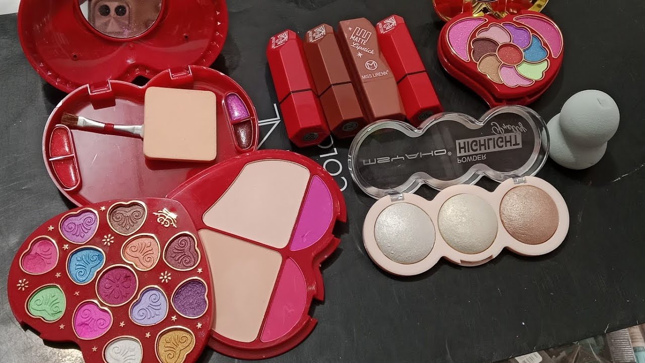 Baby makeup kits and makeup products unboxing 