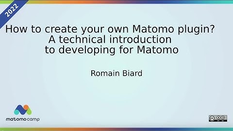 How to create your own Matomo plugin?