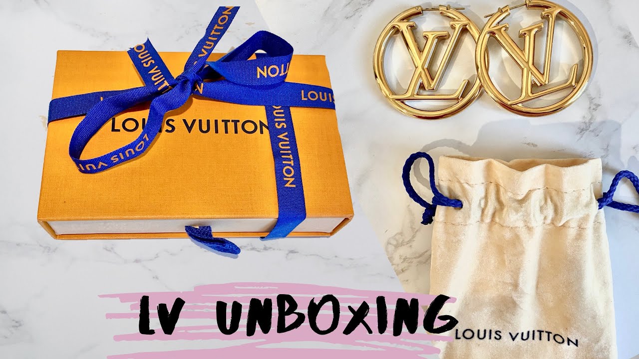 Unbox Louise Hoop PM Earrings #SeeHerGreatness #louisvuitton #gold #ho