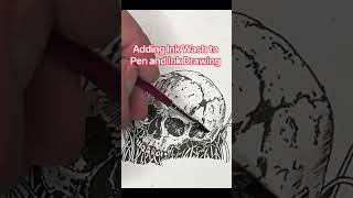 💀 Drawing a Human Skull in Pen & Ink with Ink Wash Shading