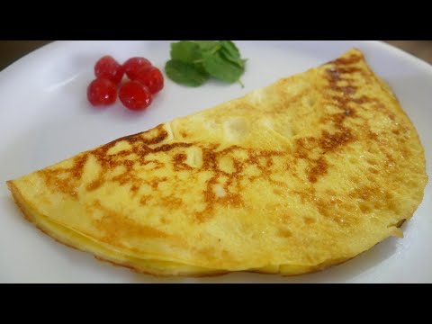 Video: Egg And Milk Omelette - A Step By Step Recipe With A Photo