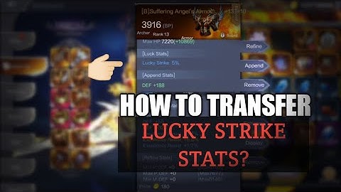 HOW TO TRANSFER LUCKY STRIKE STATS?:MU ORIGIN 2