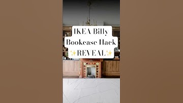 IKEA Billy Bookcase Hack ✨REVEAL✨ Can you believe this is IKEA?! 🤯 #ikeahack #builtin