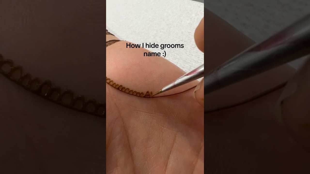 How to hide groom name in Bridal's Mehndi design 