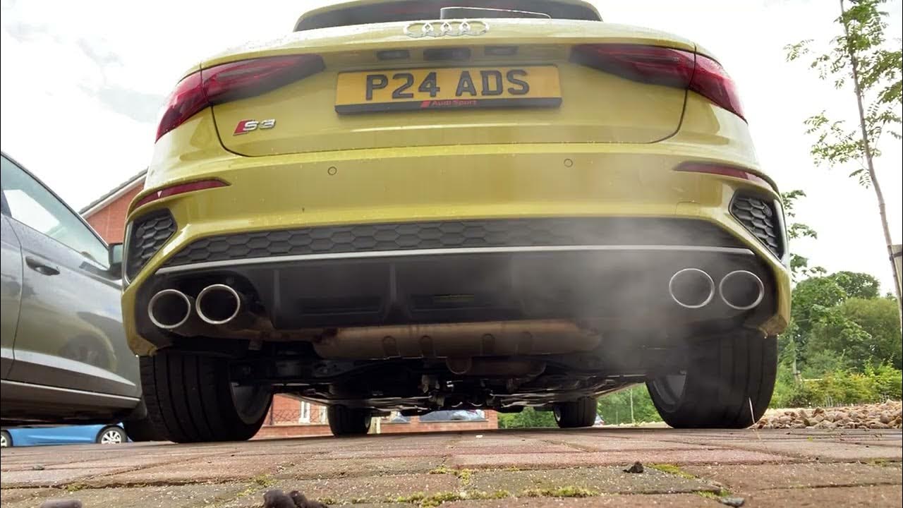 Audi S3 8Y Cold start exhaust sound Resonator delete and valve