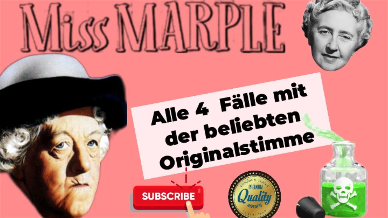 MISS MARPLE    Alle 4 FÄLLE mit Mr Stringer  #krimihörspiel  #retro #hörmalzu