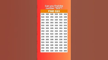 Focus Test: Find the Number Before Time Runs Out! (523) #findthenumber #numberquiz #shorts