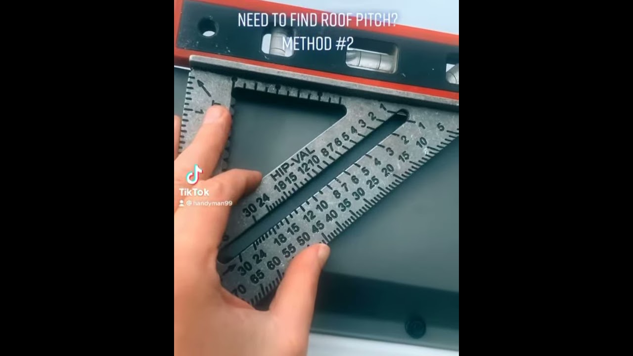 Find a roofs slope/pitch method 2