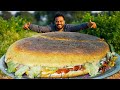 Worlds biggest burger  made a giant burger by grandpa kitchen