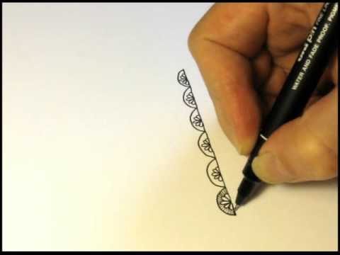 Zentangle Border Pattern #2 - YouTube