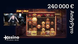 AndyPyro 240 000 euron voitto Fire in the Holesta 60 000x 17.3. Casinobudilla! (täyspitkä)