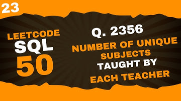 🎓 LeetCode SQL: Count Unique Subjects per Teacher | Master COUNT(DISTINCT) & GROUP BY